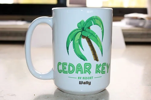 Printed Cedar Key group mug