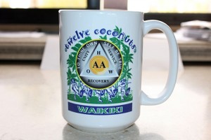 Custom 15 oz ceramic AA group coffee mug