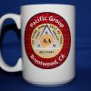 Custom 15 oz ceramic AA group coffee mug with red