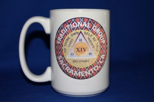 Custom 15 oz ceramic AA group coffee mug