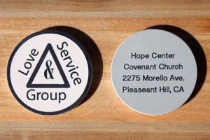 Poker chip token for AA groups and conventions
