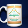 Custom 15 oz ceramic convention coffee mug with logo