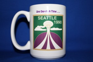 Custom 15 oz ceramic AA convention coffee mug