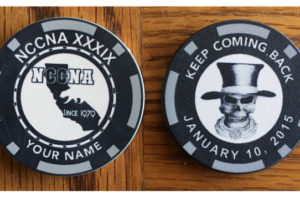 Poker chips for AA groups and conventions