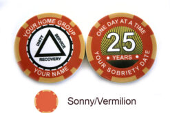 AA Sobriety 1 Year or More Chip - sonny and vermilion