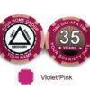 AA Sobriety 1 Year or More Chip - violet and pink