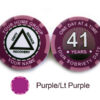 AA Sobriety 1 Year or More Chip - purple and light purple
