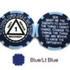 AA Sobriety 1 Year or More Chip - blue and light blue
