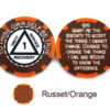 AA Sobriety 1 Year or More Chip - russet and orange