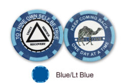 AA Sobriety Welcome Chip - blue and light blue